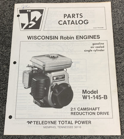 TELEDYNE TOTAL POWER WISCONSIN ROBIN W1-145-B PARTS CATALOG