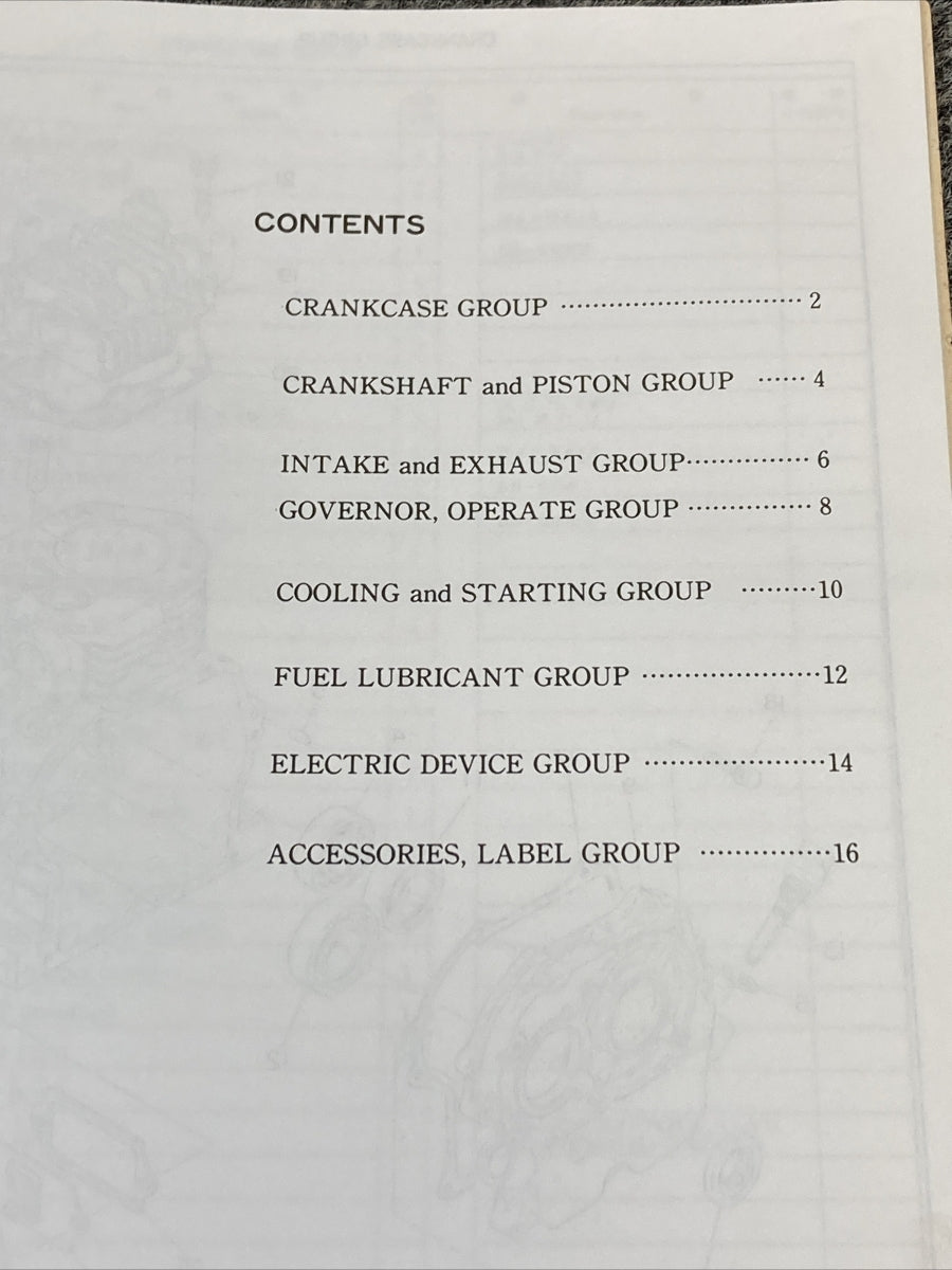 NEW ROBIN INDUSTRIAL ENGINES EY150B PARTS MANUAL 1193P206
