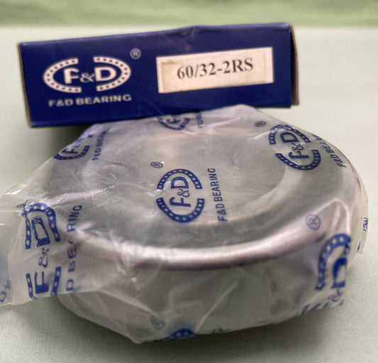 NEW F&D BEARING 60/32-2RS SEALED BALL BEARING 32X58X13