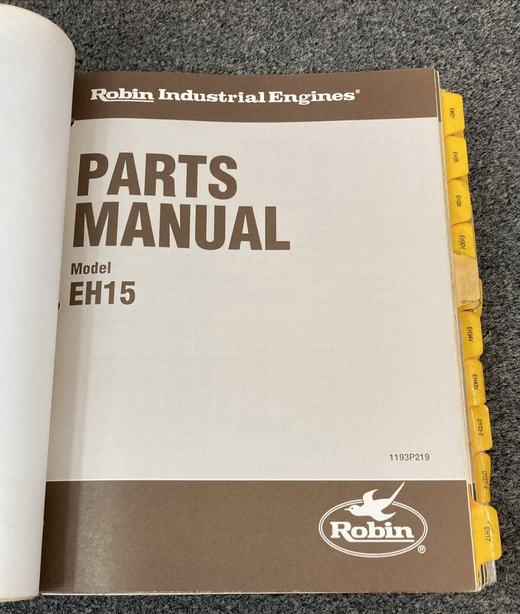 QTY 21 GENUINE ROBIN INDUSTRIAL ENGINES PARTS MANUALS
