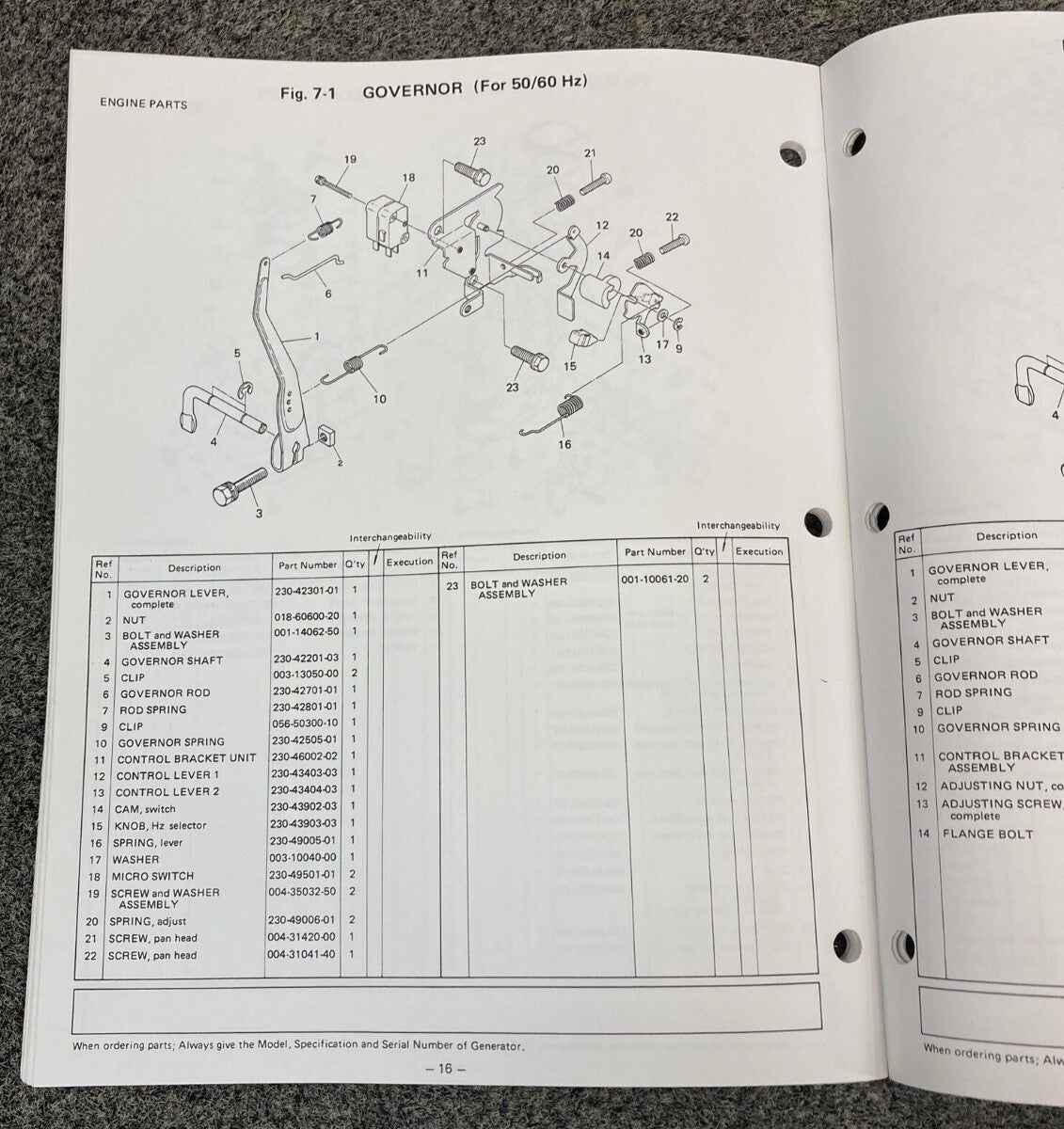 NEW GENUINE SUBARU ROBIN PUB-GP0456 PARTS MANUAL FOR R650 GENERATOR
