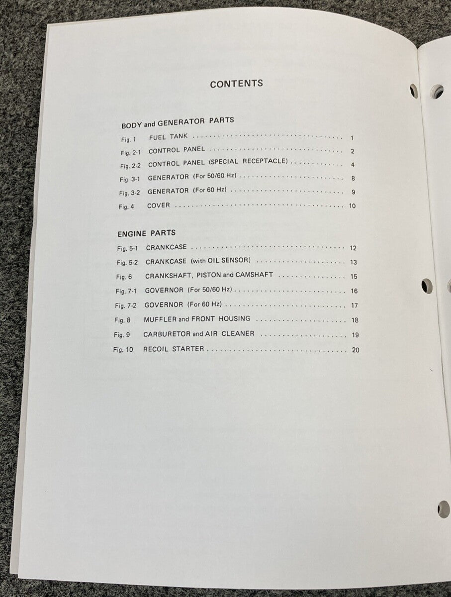 NEW GENUINE SUBARU ROBIN PUB-GP0456 PARTS MANUAL FOR R650 GENERATOR