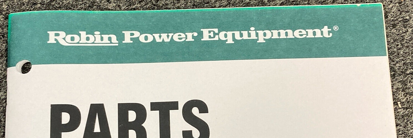 NEW GENUINE SUBARU ROBIN PUB-GP1204 PARTS MANUAL FOR RGD5000 GENERATOR