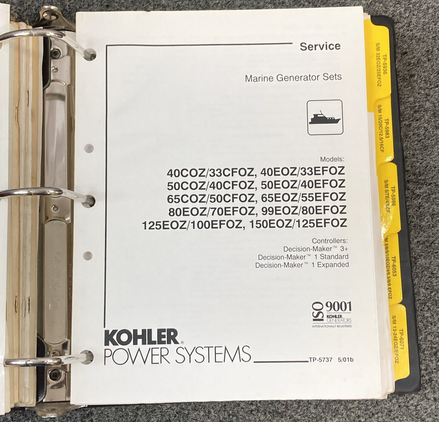QTY 14 GENUINE KOHLER MARINE GENERATORS SERVICE MANUALS & ADDITIONAL INFO