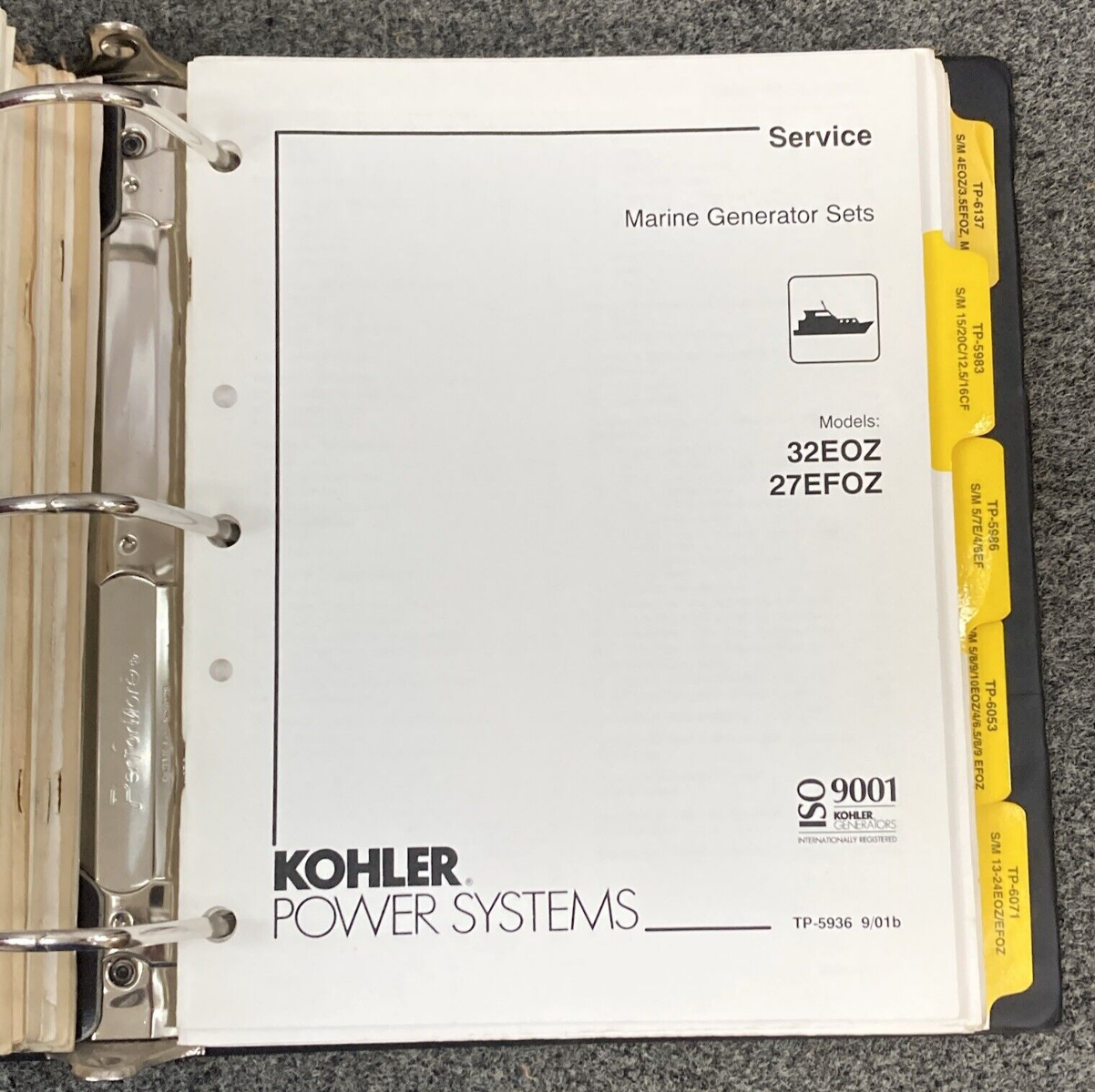 QTY 14 GENUINE KOHLER MARINE GENERATORS SERVICE MANUALS & ADDITIONAL INFO