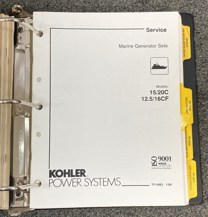 QTY 14 GENUINE KOHLER MARINE GENERATORS SERVICE MANUALS & ADDITIONAL INFO
