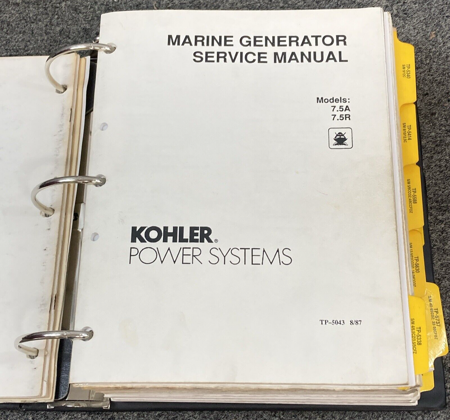 QTY 14 GENUINE KOHLER MARINE GENERATORS SERVICE MANUALS & ADDITIONAL INFO