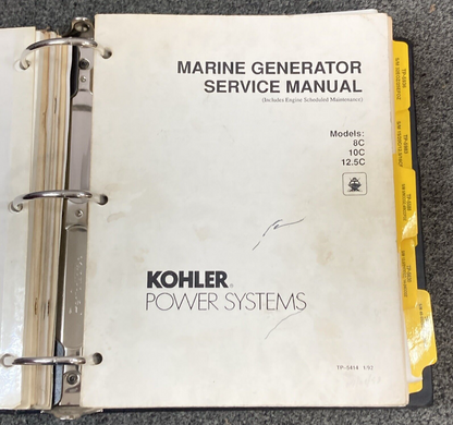 QTY 14 GENUINE KOHLER MARINE GENERATORS SERVICE MANUALS & ADDITIONAL INFO