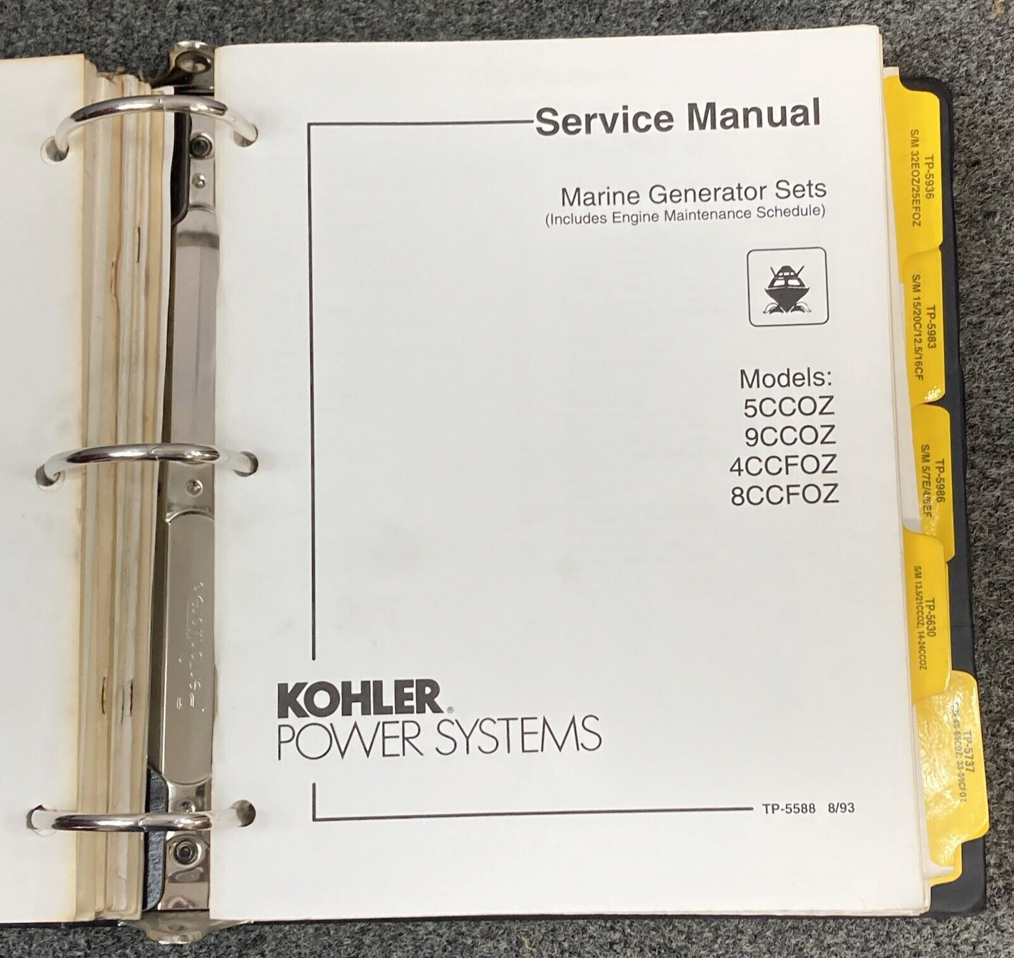 QTY 14 GENUINE KOHLER MARINE GENERATORS SERVICE MANUALS & ADDITIONAL INFO