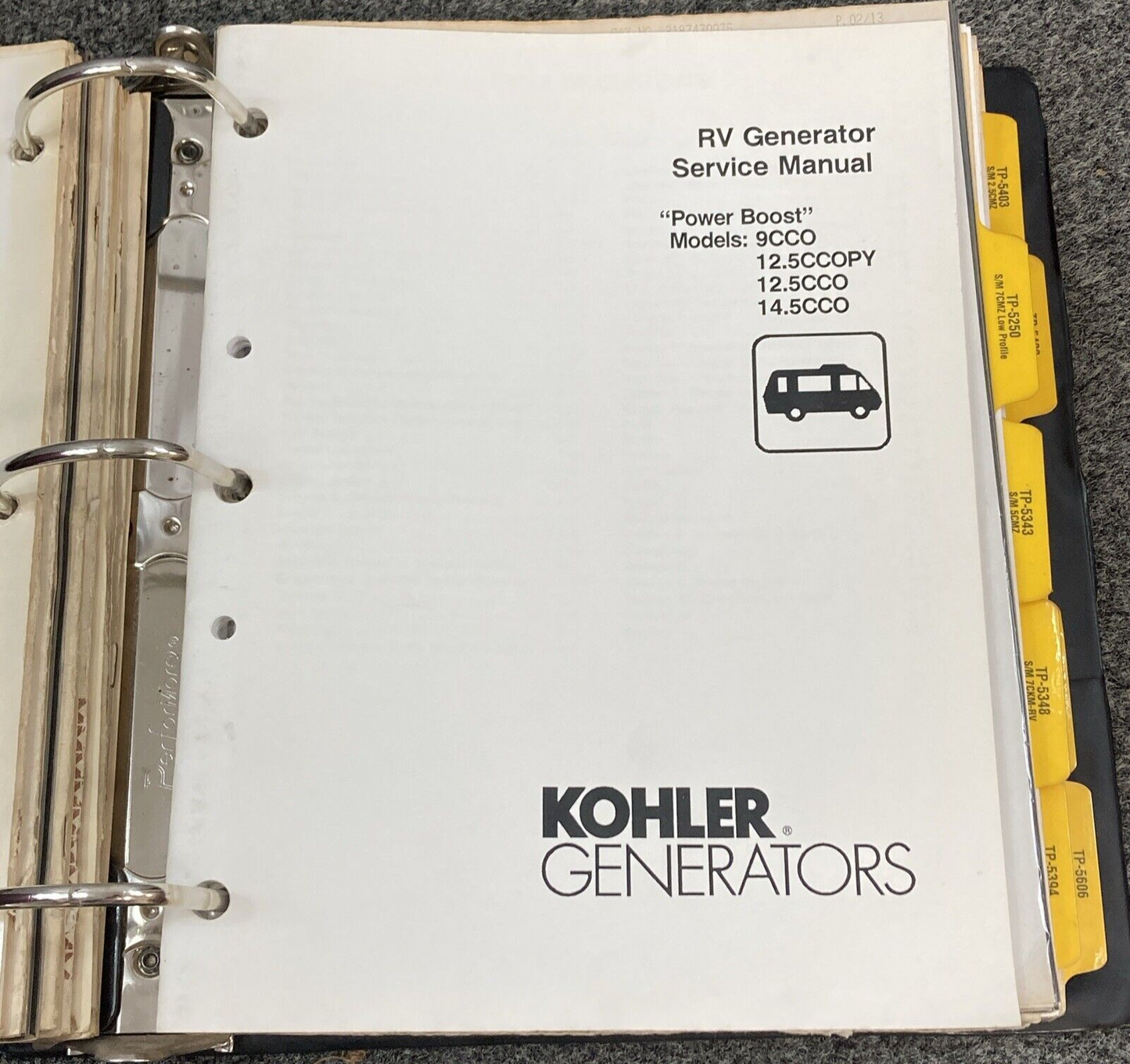 QTY 10 GENUINE KOHLER RV/MOBILE GENERATORS SERVICE MANUALS & ADD'L INFORMATION