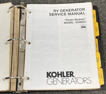 QTY 10 GENUINE KOHLER RV/MOBILE GENERATORS SERVICE MANUALS & ADD'L INFORMATION