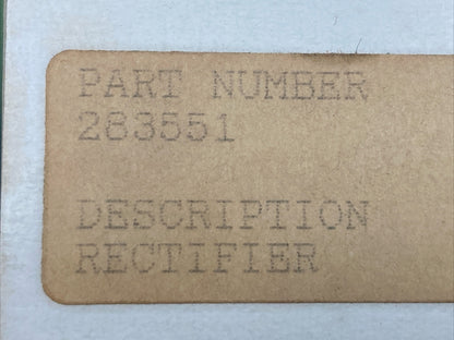 NEW GENUINE KOHLER 283551 RECTIFIER