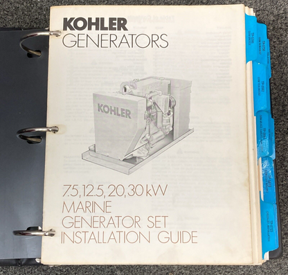 QTY 19 GENUINE KOHLER GENERATORS MARINE OPERATION & INSTALLATION MANUALS