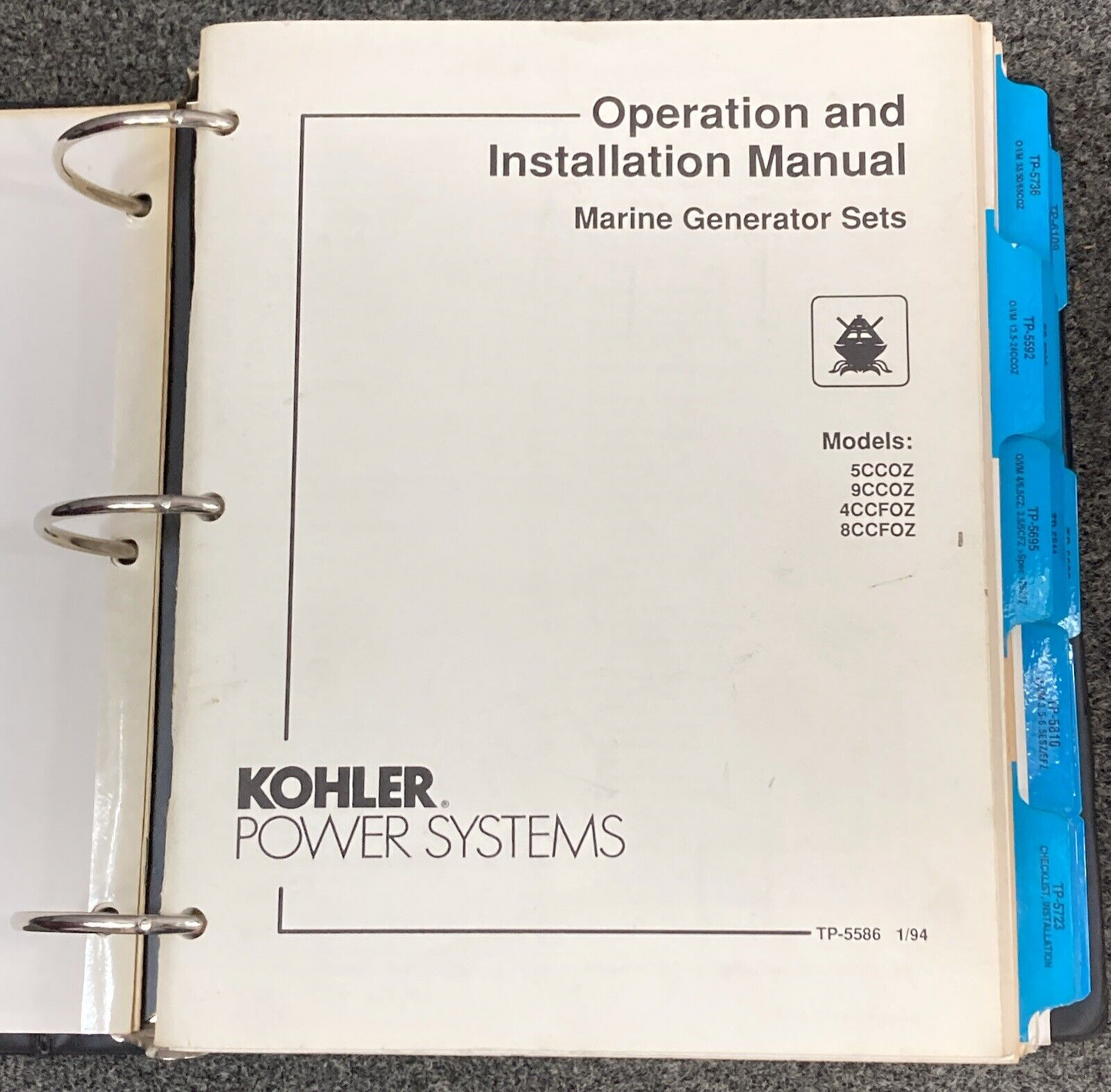 QTY 19 GENUINE KOHLER GENERATORS MARINE OPERATION & INSTALLATION MANUALS