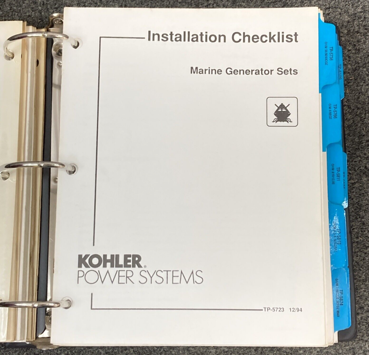 QTY 19 GENUINE KOHLER GENERATORS MARINE OPERATION & INSTALLATION MANUALS