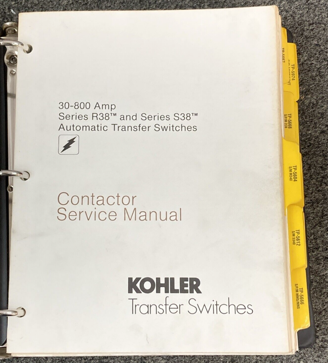 QTY 19 GENUINE KOHLER GENERATORS ATS PARTS & SERVICE MANUALS