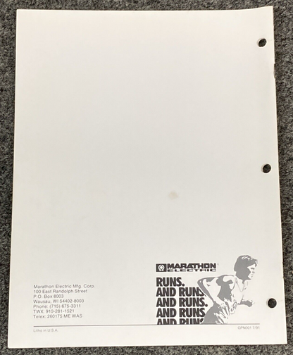 QTY 3 MARATHON ELECTRIC MAGNAMAX MANUALS