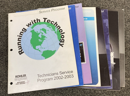 QTY 8 GENUINE KOHLER ENGINES 2002-2010 TECHNICIANS SERVICE PROGRAMS