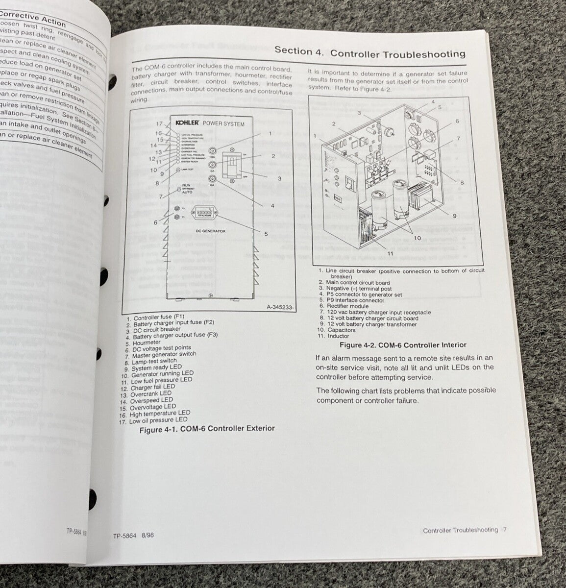 KOHLER POWER SYSTEMS TP-5864 INDUSTRIAL GENERATOR SETS SERVICE MANUAL