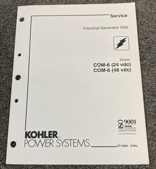 KOHLER POWER SYSTEMS TP-5864 INDUSTRIAL GENERATOR SETS SERVICE MANUAL