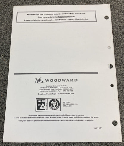 WOODWARD 04048C SG GOVERNOR MANUAL