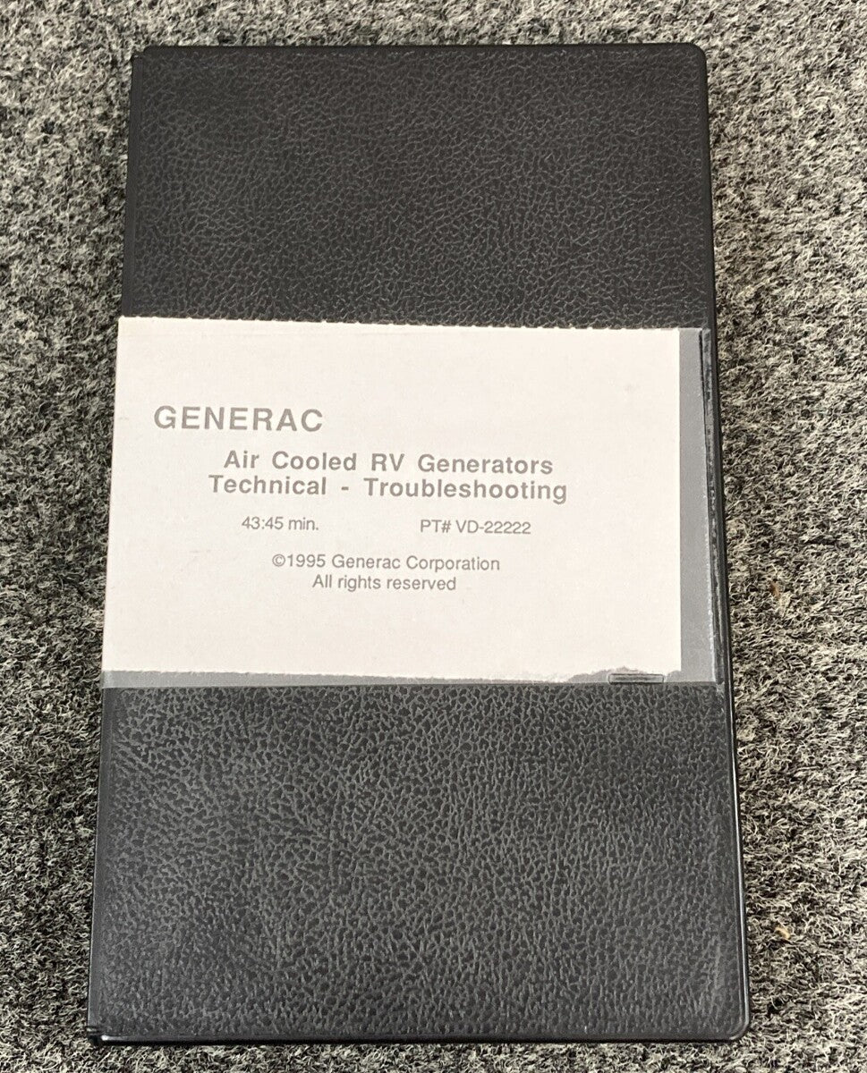 QTY 4 GENERAC VD-22222 VD111111 VD-44444 & RV GENERATORS NP SERIES VHS VIDEOS