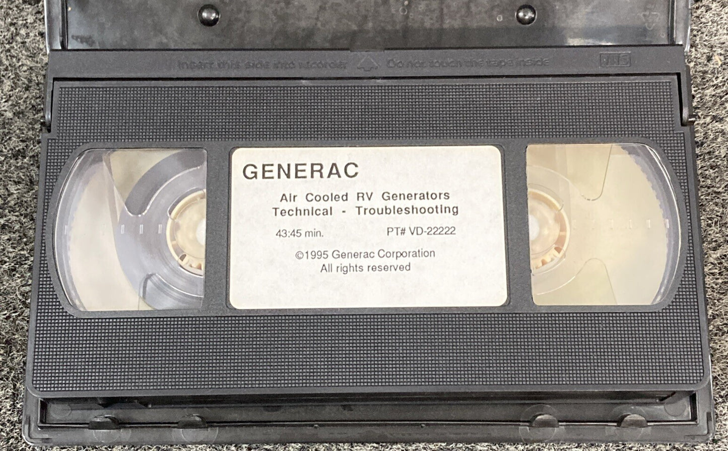 QTY 4 GENERAC VD-22222 VD111111 VD-44444 & RV GENERATORS NP SERIES VHS VIDEOS