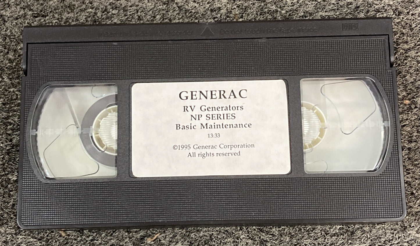 QTY 4 GENERAC VD-22222 VD111111 VD-44444 & RV GENERATORS NP SERIES VHS VIDEOS