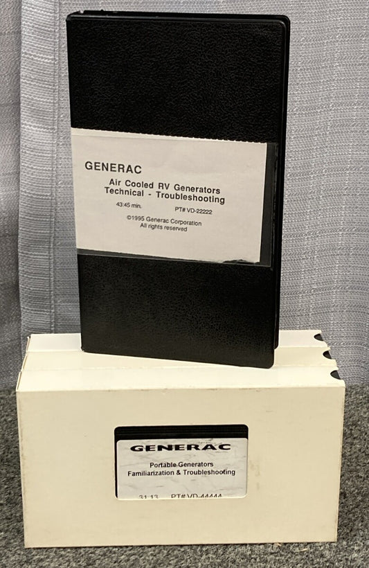 QTY 4 GENERAC VD-22222 VD111111 VD-44444 & RV GENERATORS NP SERIES VHS VIDEOS