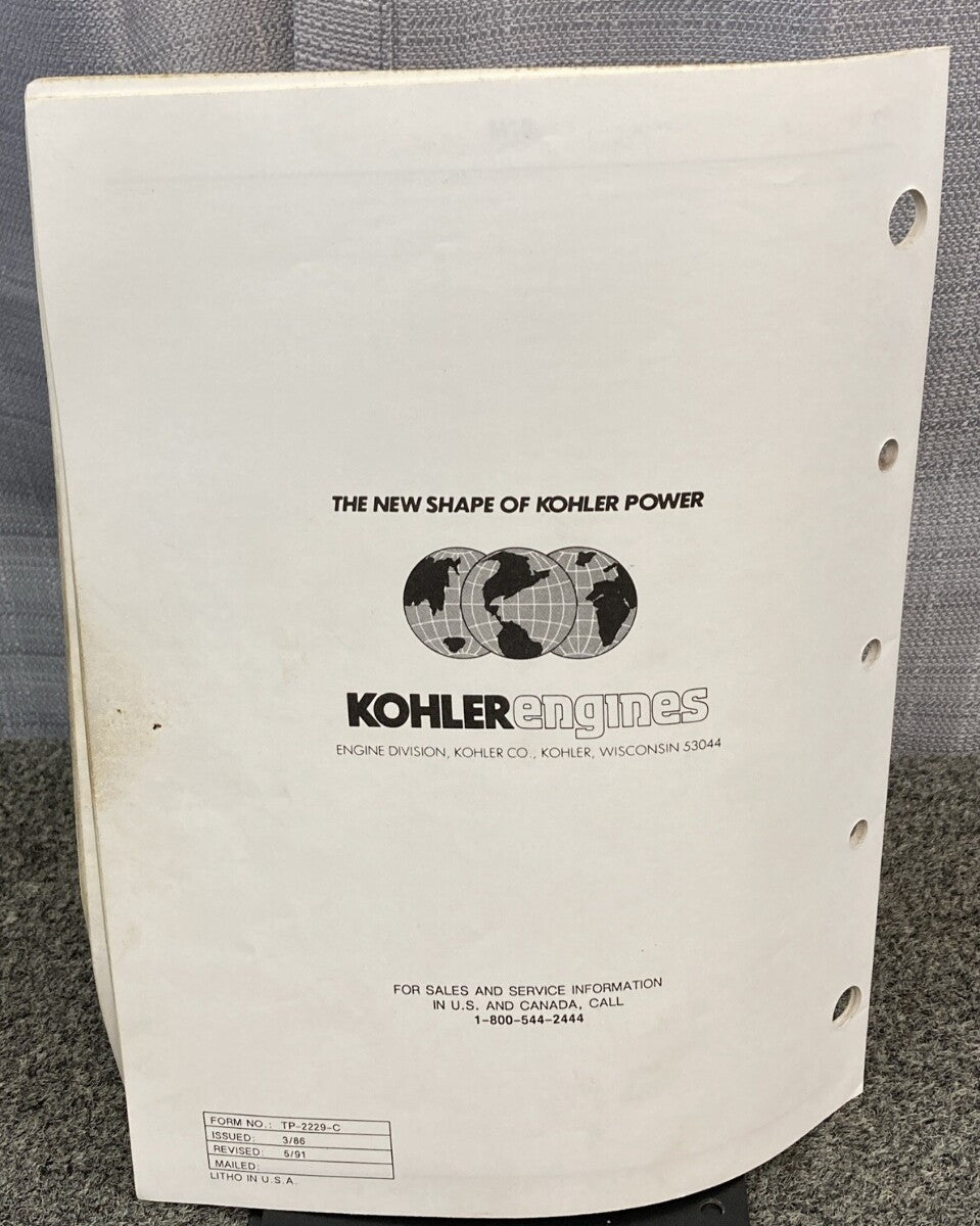 KOHLER ENGINES TP-2229-C MAGNUM MODEL M10 10 HP PARTS MANUAL