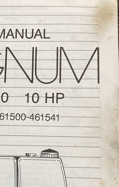 KOHLER ENGINES TP-2229-C MAGNUM MODEL M10 10 HP PARTS MANUAL