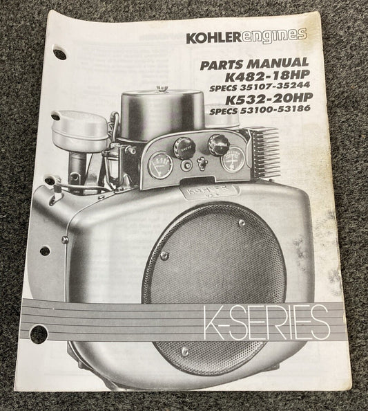 KOHLER ENGINES TP-2419 LOOSE-LEAF PARTS MANUAL FOR K482 K532