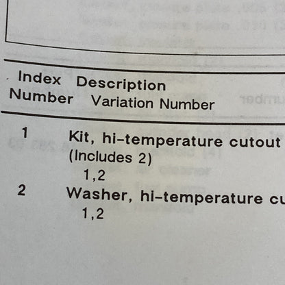 KOHLER ENGINES TP-2419 LOOSE-LEAF PARTS MANUAL FOR K482 K532