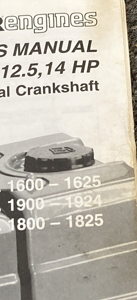 KOHLER ENGINES TP-2401-B LOOSE-LEAF PARTS MANUAL COMMAND 11, 12.5, 14 HP