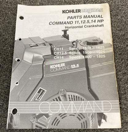 KOHLER ENGINES TP-2401-B LOOSE-LEAF PARTS MANUAL COMMAND 11, 12.5, 14 HP