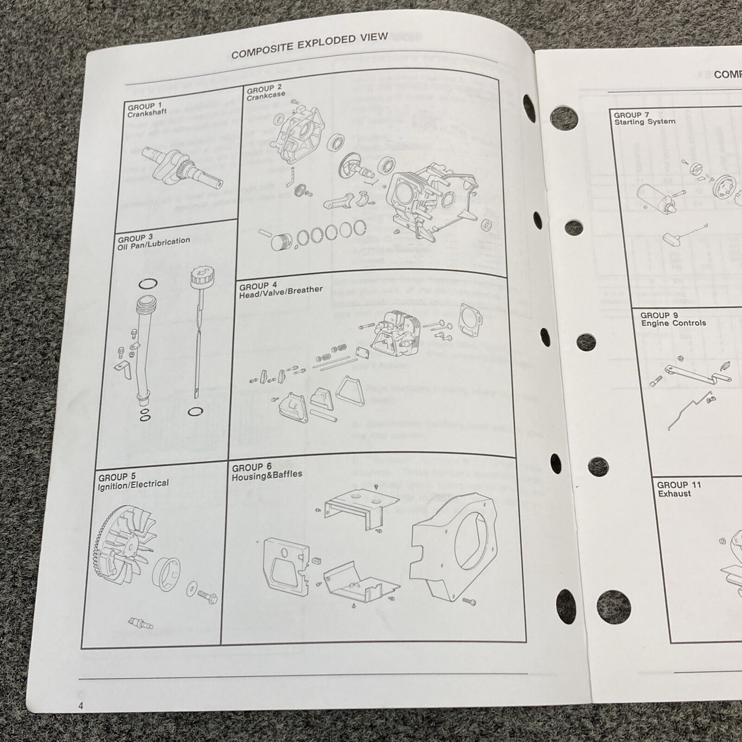 KOHLER ENGINES TP-2356-A PARTS MANUAL COMMAND 5 HP HORIZONTAL CRANKSHAFT