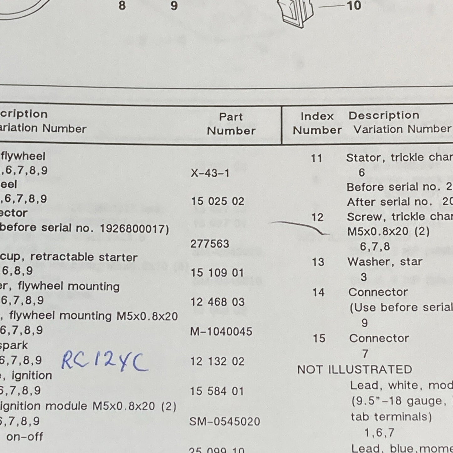 KOHLER ENGINES TP-2356-A PARTS MANUAL COMMAND 5 HP HORIZONTAL CRANKSHAFT