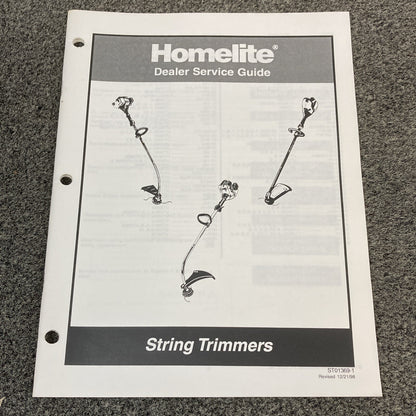 QTY 2 HOMELITE ST01371-1 ST01369-1 DEALER SERVICE GUIDES 1998