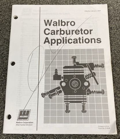 WALBRO CORPORATION ASSORTED MANUALS/SPECS 1994-2003