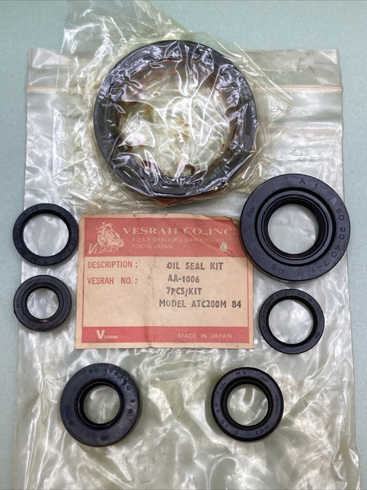 NEW VESRAH AA-1006 7 PCS OIL SEAL KIT HONDA ATC200M 84