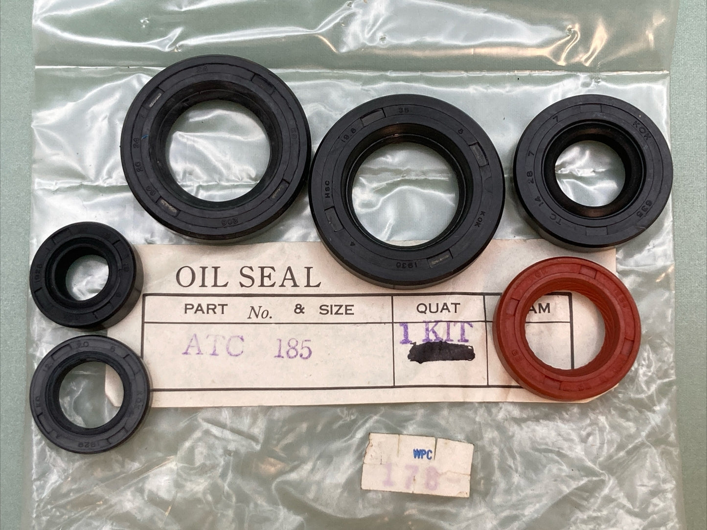 NEW WPC 178 6 PCS OIL SEAL KIT HONDA ATC185