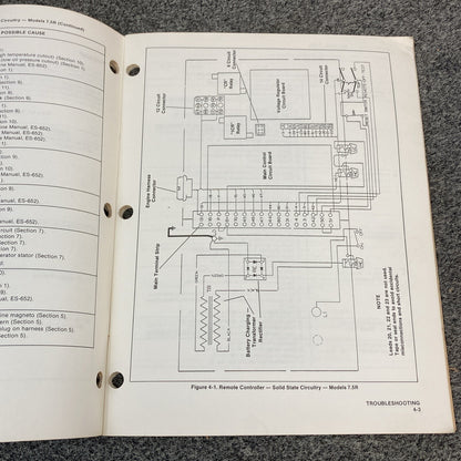 KOHLER MARINE GENERATOR TP-5043 SERVICE MANUAL MODELS 7.5A 7.5R
