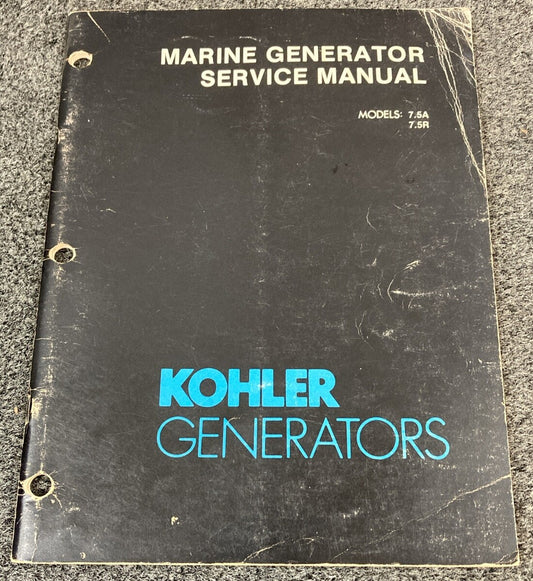 KOHLER MARINE GENERATOR TP-5043 SERVICE MANUAL MODELS 7.5A 7.5R