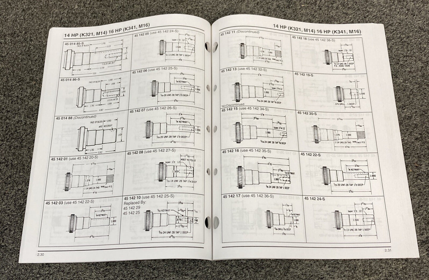 GENUINE KOHLER ENGINES REFERENCE & PARTS MANUALS