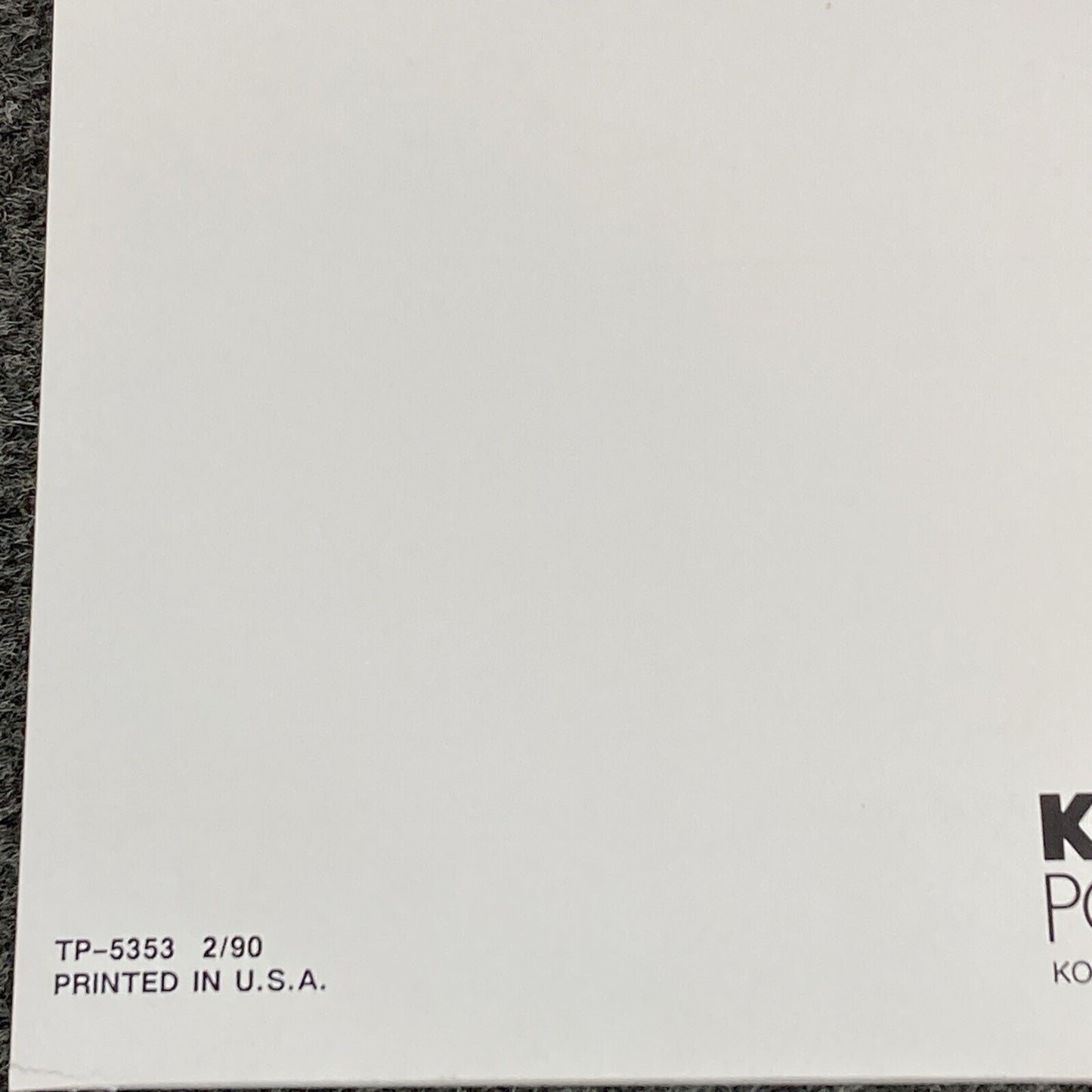 KOHLER TP-5353 FAST RESPONSE II GENERATORS SERVICE MANUAL
