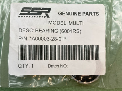 NEW GENUINE SSR MOTORSPORTS A00003-28-01 BEARING 6001RS