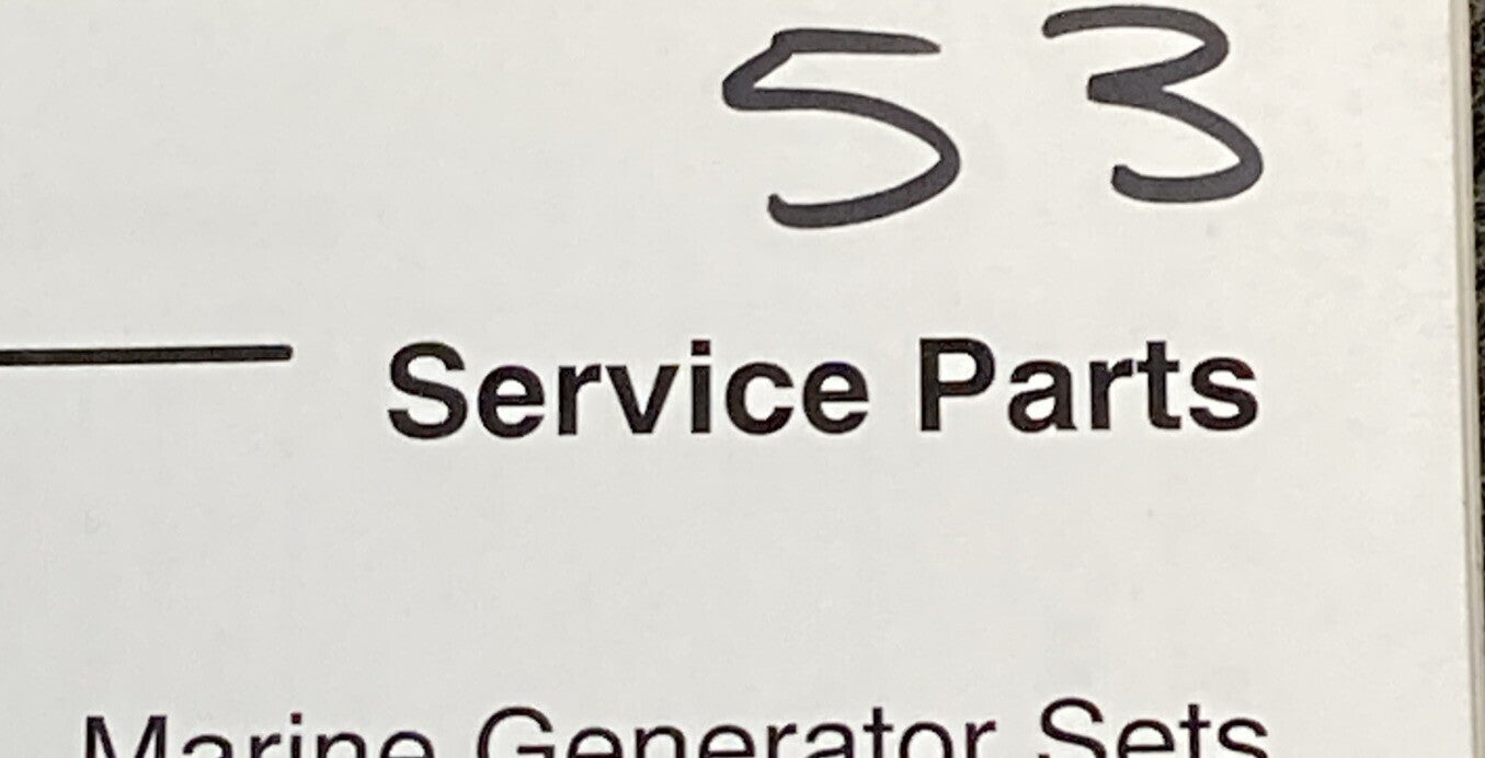 KOHLER GENERATORS TP-5229 TP-5231 TP-5253 SERVICE PARTS/PARTS LISTING MANUALS