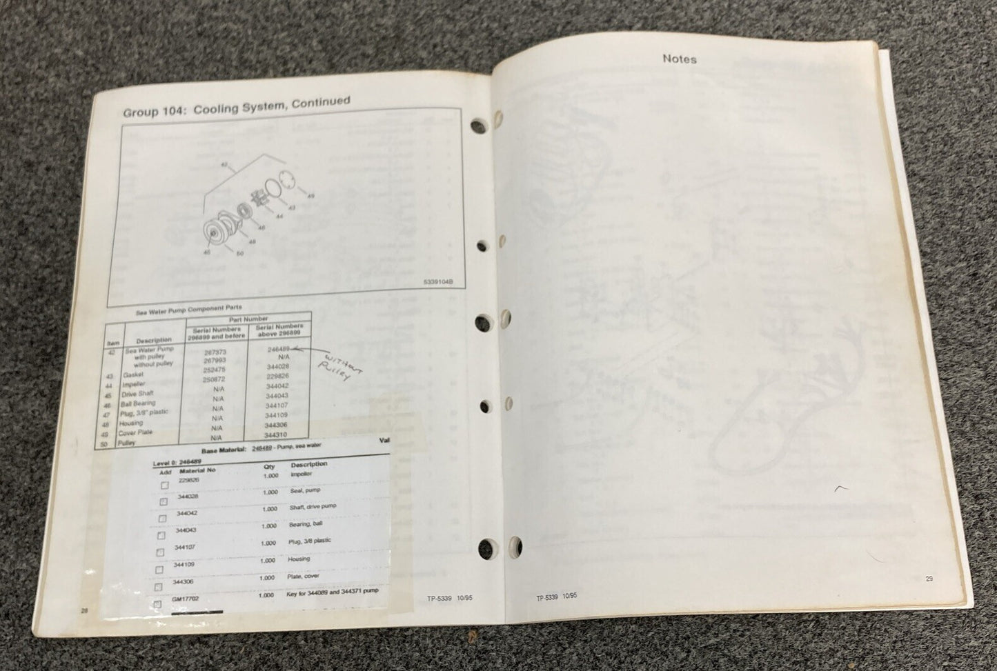 QTY 4 KOHLER GENERATORS SETS SERVICE PARTS/PARTS CATALOGS