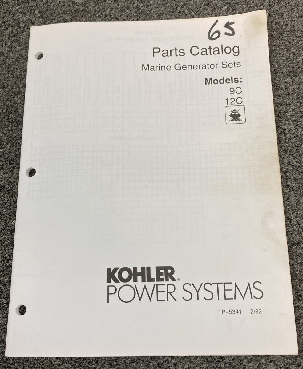 QTY 4 KOHLER GENERATORS SETS SERVICE PARTS/PARTS CATALOGS