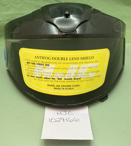 NEW HJC 1027166 SNOWMOBILE ANTIFOG DOUBLE LENS SHIELD BLACK